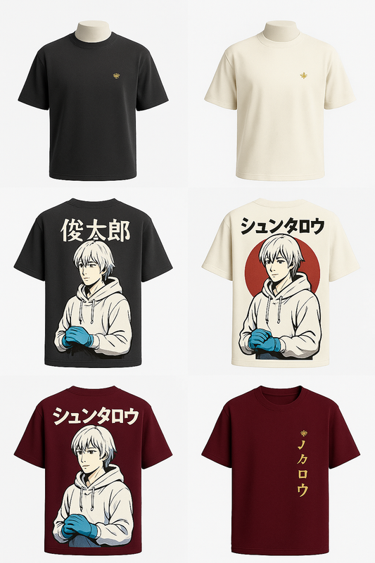 Honeybeee “Shuntaro” Back-Print Tee — 240GSM